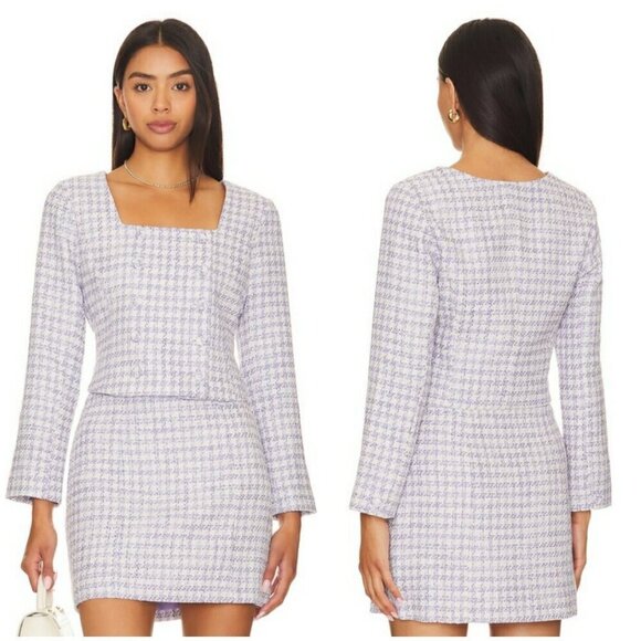 💕FAVORITE DAUGHTER💕 Dasha Top ~ Lilac Tweed 10 NWT - Picture 6 of 16